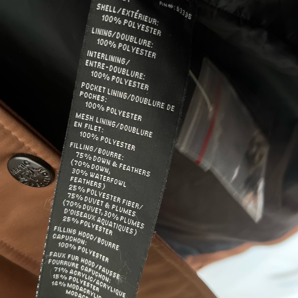 Arctic Expedition Down Parka With Side Snaps in the Color Dark Roast - Picture 9 of 16